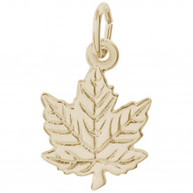 14k Gold Maple Leaf Charm