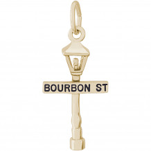 14k Gold Bourbon Street Lamp Post Charm