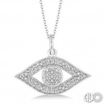 Ashi Diamonds Silver Eye Pendant