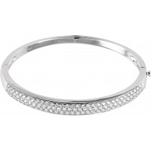 14K White 3 CTW Diamond Pave' Bangle 7 Bracelet - 65157960000P