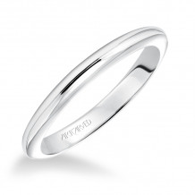 Artcarved Bridal Band No Stones Classic Solitaire Wedding Band Paige 14K White Gold - 31-V615W-L.00