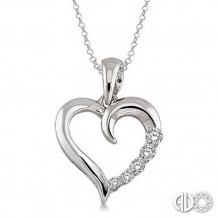 Ashi Diamonds Silver Journey Heart Pendant