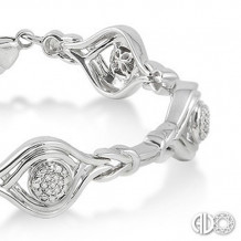 Ashi Diamonds Silver Love Knot Bracelet