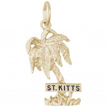 14k Gold St. Kitts Palm w/ Sign Charm