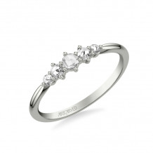 Artcarved Bridal Mounted with Side Stones Contemporary Diamond Anniversary Band 14K White Gold - 33-V9449W-L.00