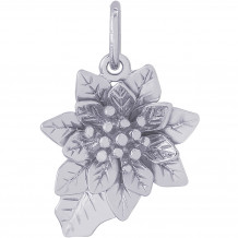 Sterling Silver Poinsetta Charm