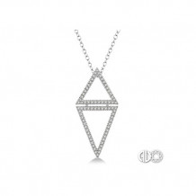 Ashi Diamonds 14k White Gold Diamond Triangle Pendant