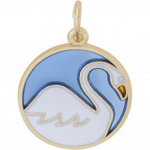 14k Gold 7 Swans A Swimming