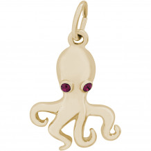 14k Gold Octopus Charm