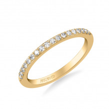 Artcarved Bridal Mounted with Side Stones Classic Diamond Wedding Band 18K Yellow Gold - 31-V1032Y-L.01