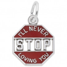 Rembrandt Sterling Silver I'll Never Stop Loving You Charm
