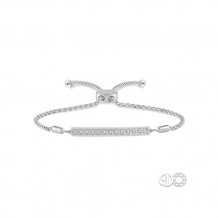 Ashi Sterling Silver White Single Cut Diamond Bracelet