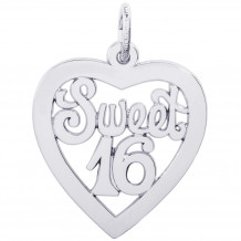 Sterling Silver Sweet 16 Charm