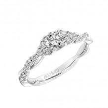 Artcarved Bridal Mounted Mined Live Center Contemporary One Love Engagement Ring Dani 14K White Gold - 31-V889BRW-E.00
