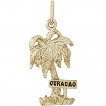 14k Gold Curacao Palm w/ Sign Charm