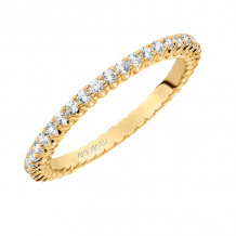 Artcarved Bridal Mounted with Side Stones Contemporary Eternity Diamond Anniversary Band 14K Yellow Gold - 33-V10C4Y65-L.00