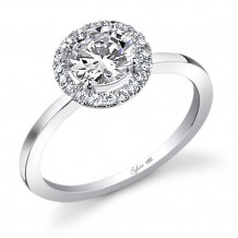 0.14tw Semi-Mount Engagement Ring With 3/4tw Round Head