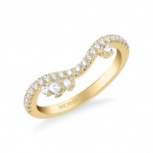Artcarved Bridal Mounted with Side Stones Contemporary Diamond Anniversary Ring 18K Yellow Gold - 33-V9413Y-L.01