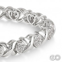 Ashi Diamonds Silver Heart Bracelet