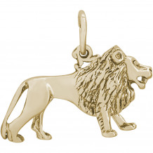 14k Gold Lion Charm