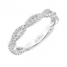 Artcarved Bridal Mounted with Side Stones Fashion Diamond Anniversary Band 14K White Gold - 33-V9194W-L.00