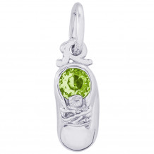 Sterling Silver 08 August Babyshoe Charm