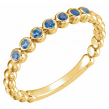14K Yellow Blue Sapphire Stackable Ring - 7181360015P