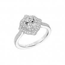 ArtCarved Halo Diamond Engagement Ring