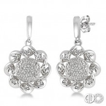 Ashi Diamonds Silver Twisted Earrings