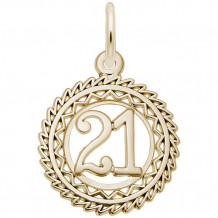 Rembrandt 14k Yellow Gold Number 21 Charm