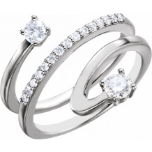 14K White 1/3 CTW Diamond Freeform Ring - 1227066000P