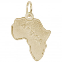 14k Gold Africa Charm