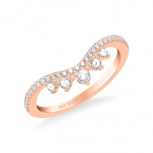 Artcarved Bridal Mounted with Side Stones Contemporary Diamond Anniversary Ring 14K Rose Gold - 33-V9415R-L.00