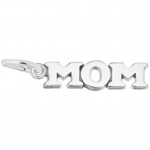 Rembrandt Sterling Silver "Mom" Letters Sideways Charm