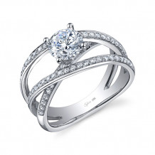 0.40tw Semi-Mount Engagement Ring With 0.90ct Round Head