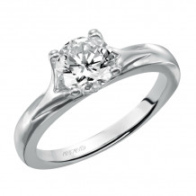 Artcarved Bridal Unmounted No Stones Classic Solitaire Engagement Ring Monica 14K White Gold - 31-V405ERW-E.01