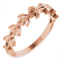 14K Rose Stackable Marquise Design Ring - 51961103P
