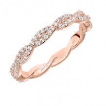 Artcarved Bridal Mounted with Side Stones Contemporary Eternity Diamond Anniversary Band 14K Rose Gold - 33-V93C4R65-L.00