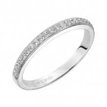 Artcarved Bridal Mounted with Side Stones Contemporary One Love Engagement Ring Stella 14K White Gold - 31-V304W-L.00