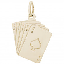 14k Gold Cards Charm