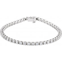 14K White 3 3/8 CTW Diamond Line 7 Bracelet - 60870207616P