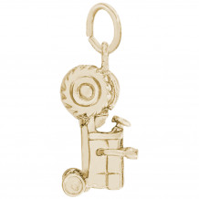 14k Gold Tractor Charm