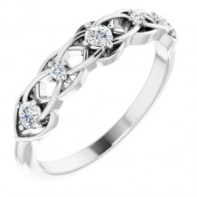 14K White 1/5 CTW Diamond Stackable Ring - 124162600P