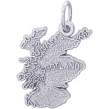 Sterling Silver Scotland Map Charm