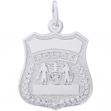 Sterling Silver Police Badge Charm