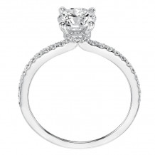Artcarved Bridal Semi-Mounted with Side Stones Classic Engagement Ring Sybil 14K White Gold - 31-V544ERW-E.01