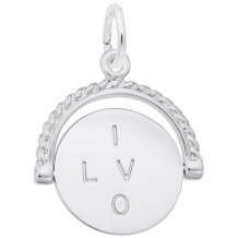 Rembrandt Sterling Silver -I Love You- Spinner Charm