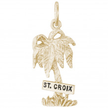 14k Gold St. Croix Palm w/ Sign Charm