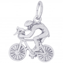 Sterling Silver Cyclist Charm