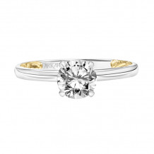 Artcarved Bridal Semi-Mounted with Side Stones Engagement Ring Oona 14K White Gold Primary & 14K Yellow Gold - 31-V906ERWY-E.01